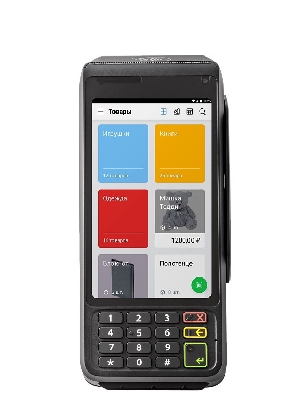 Сенсорный кассовый аппарат со встроенным банковским терминалом АТОЛ ПТ-5Ф